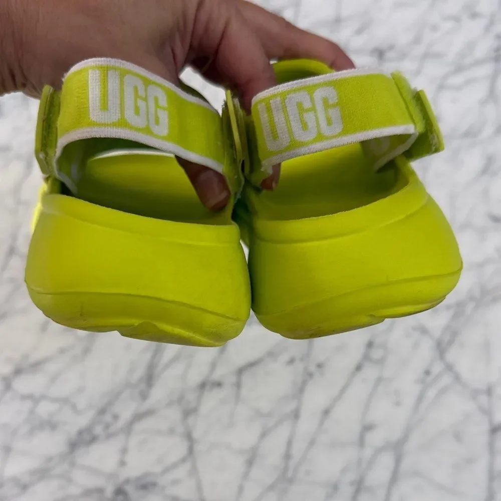 UGG Kids Sport Yeah Slide Sz 1 Neon Lime